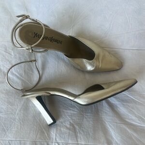 Yves Saint Laurent Gold Heels Vintage